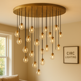 Pearl Round Chandelier 60"